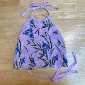 Urban Outfitters Lavender Floral Halter